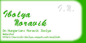 ibolya moravik business card